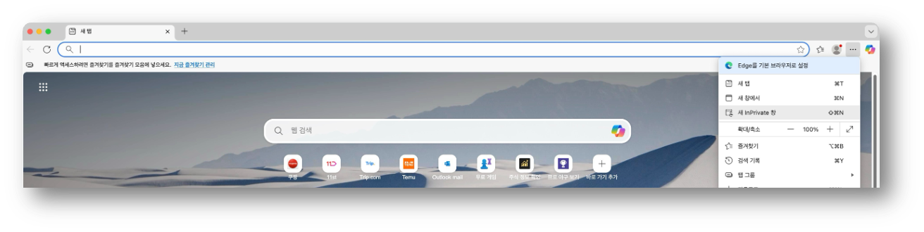 Chrome 시크릿창 설정